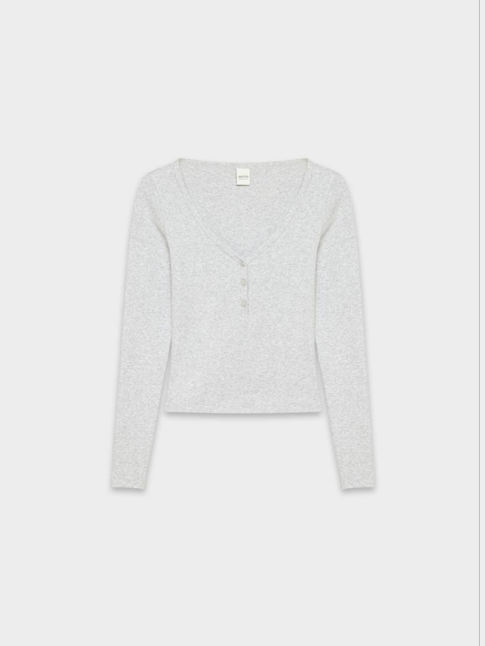 aritzia henley homestretch longsleeve top